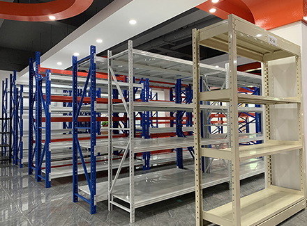 Light storage shelves